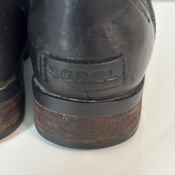 Sorel Women Emelie Lug Sole Chelsea Booties Boots Chunky Dark Brown Size 8 - Picture 8 of 9